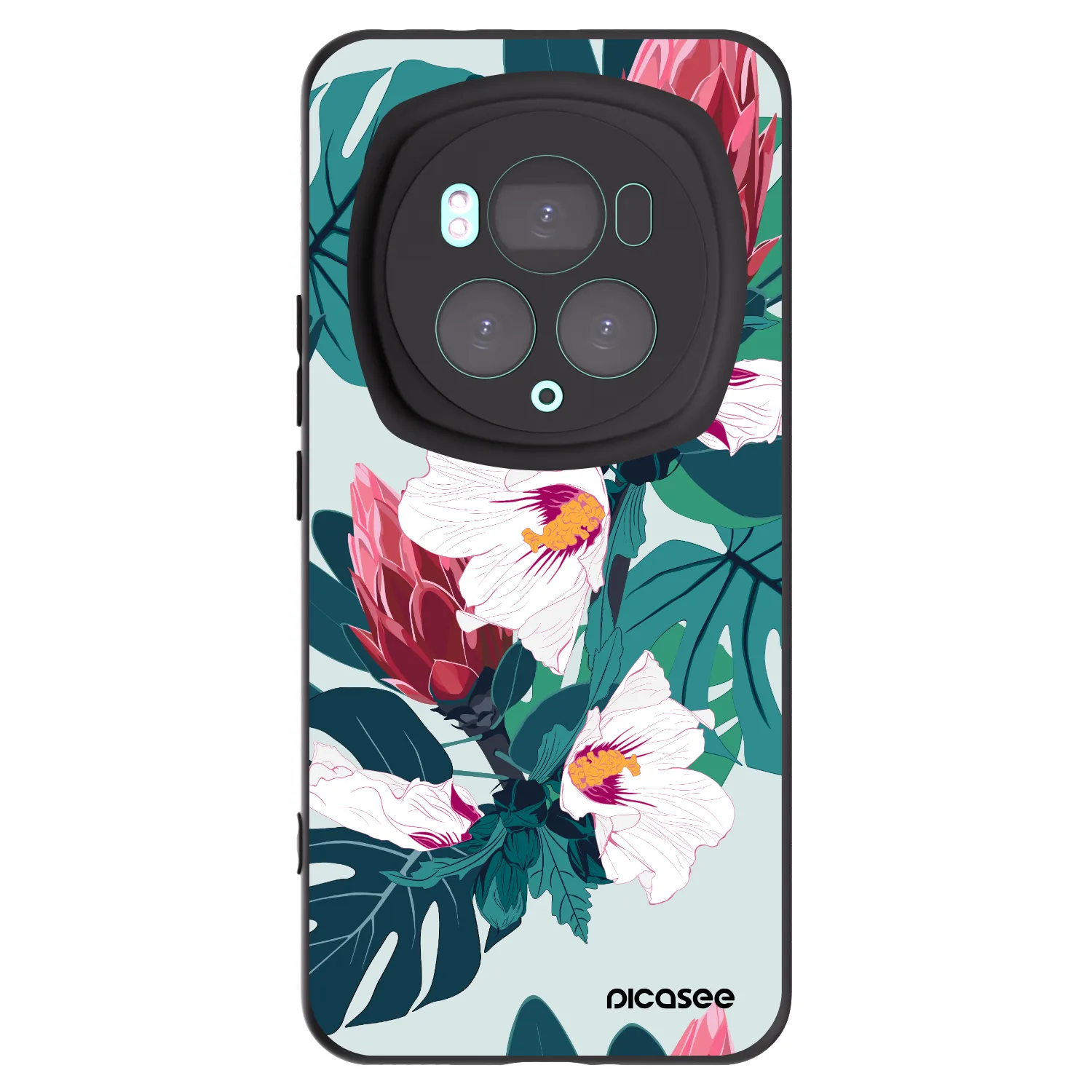 Picasee silikónový čierny obal pre Honor Magic6 Pro - Rhododendron