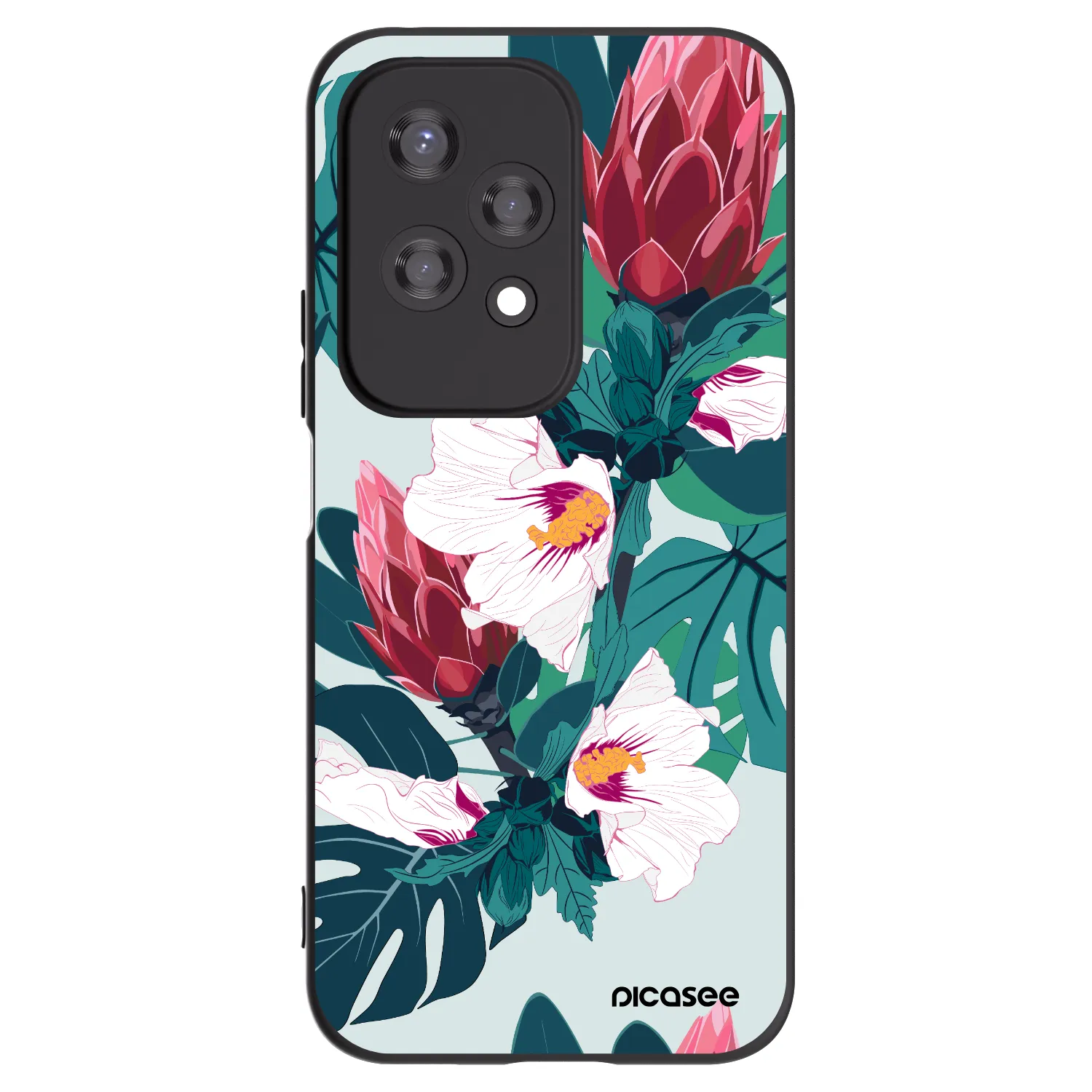 Silikónový čierny obal pre Honor 200 Lite - Rhododendron