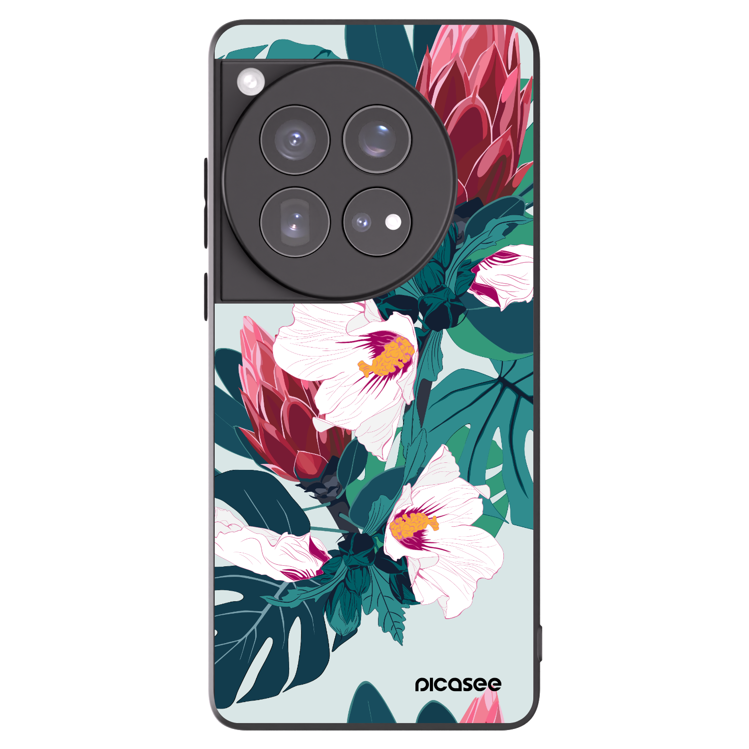 Silikónový čierny obal pre OnePlus 12 5G - Rhododendron