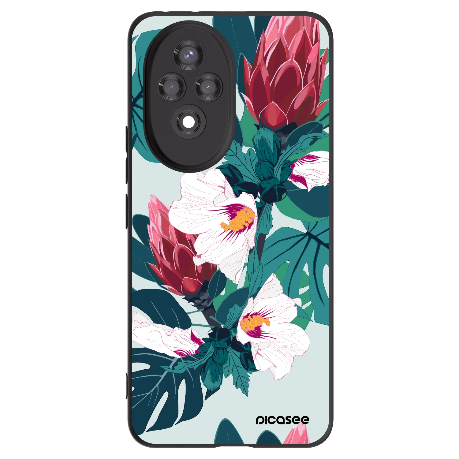 Picasee silikónový čierny obal pre Honor 200 Pro 5G - Rhododendron