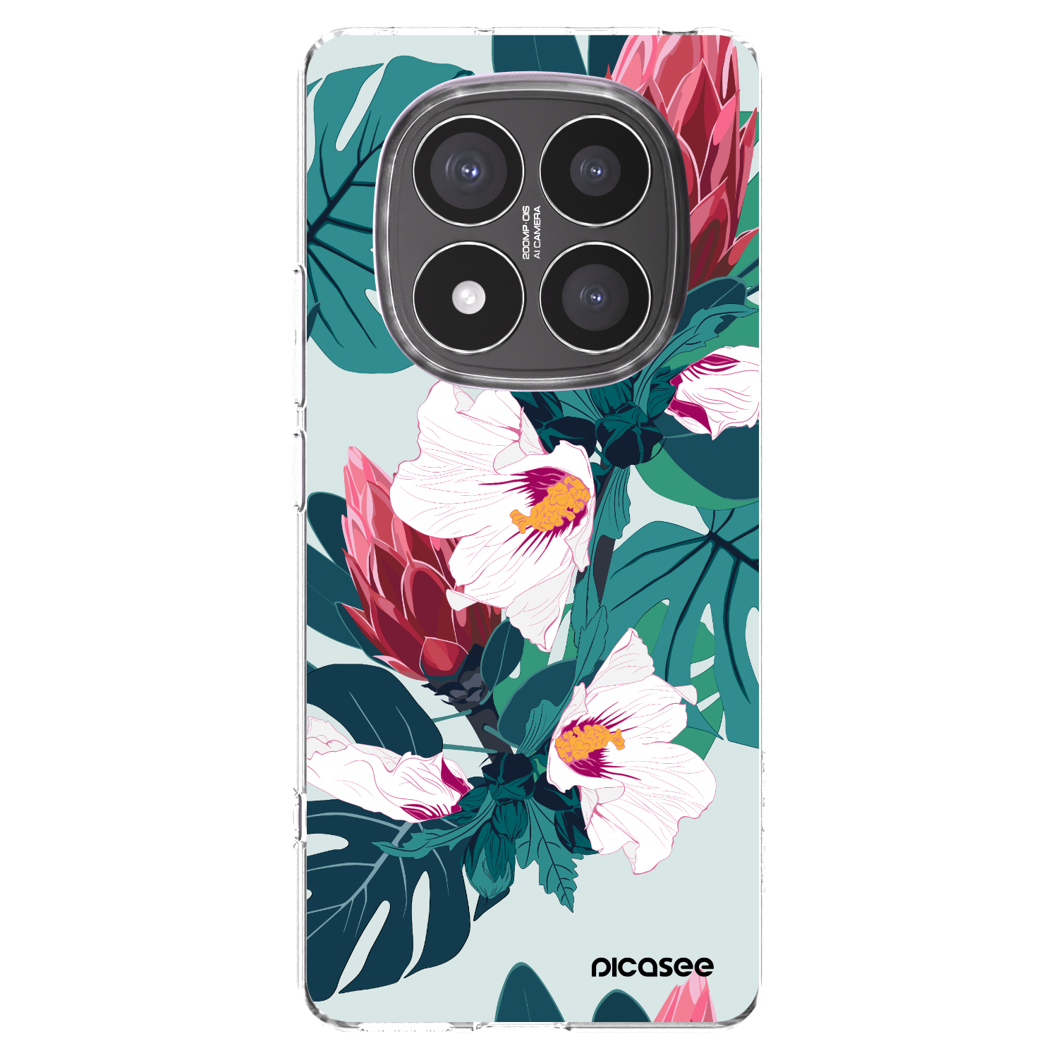 Picasee silikónový prehľadný obal pre Xiaomi Redmi Note 14 Pro+ 5G - Rhododendron