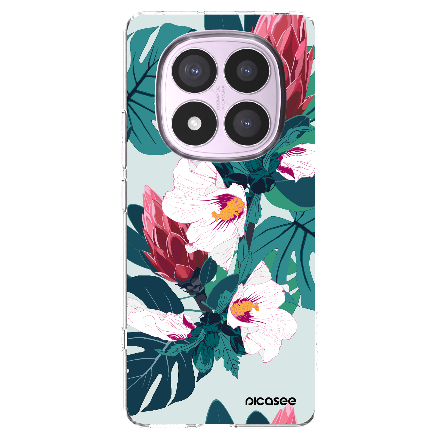 Silikónový prehľadný obal pre Xiaomi Redmi Note 14 Pro 5G - Rhododendron
