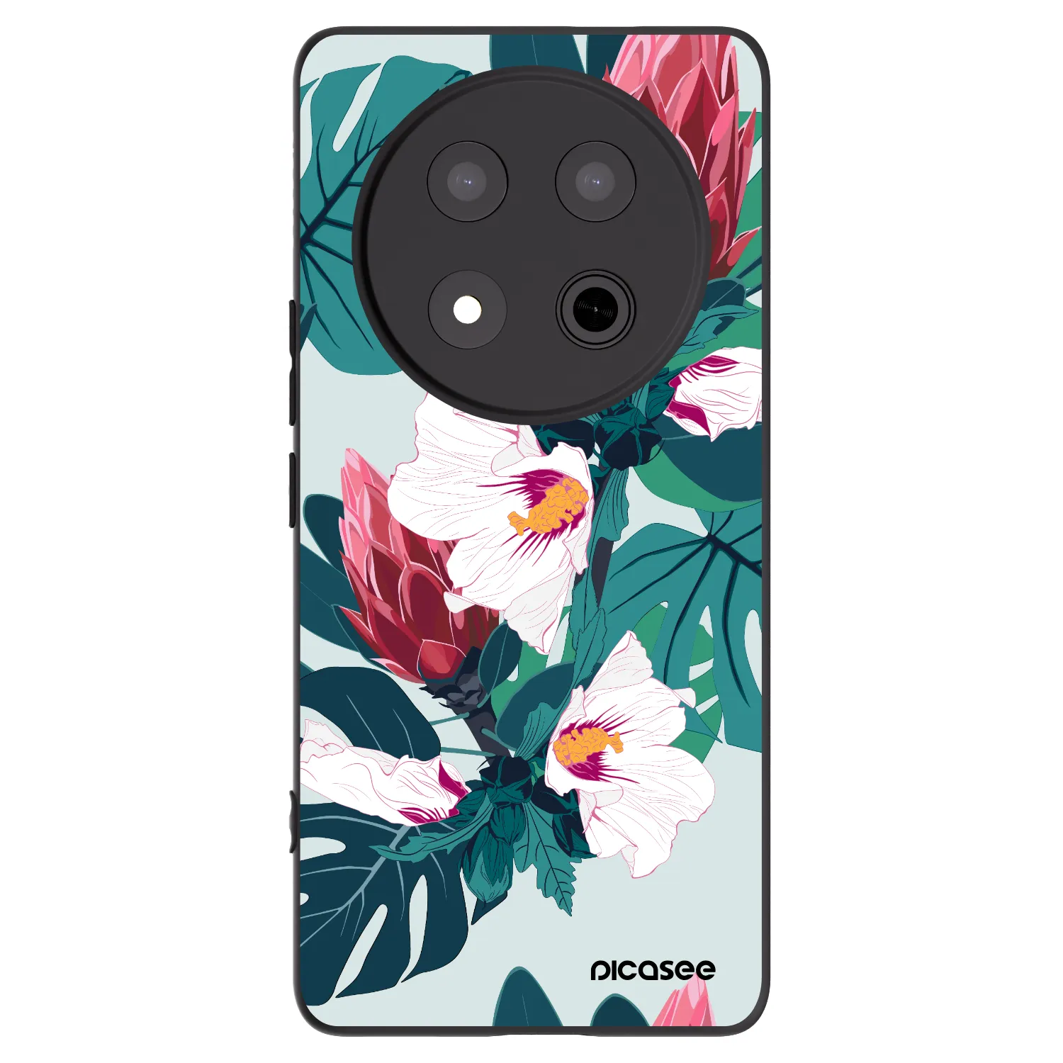 Picasee silikónový čierny obal pre Honor Magic7 Lite 5G - Rhododendron
