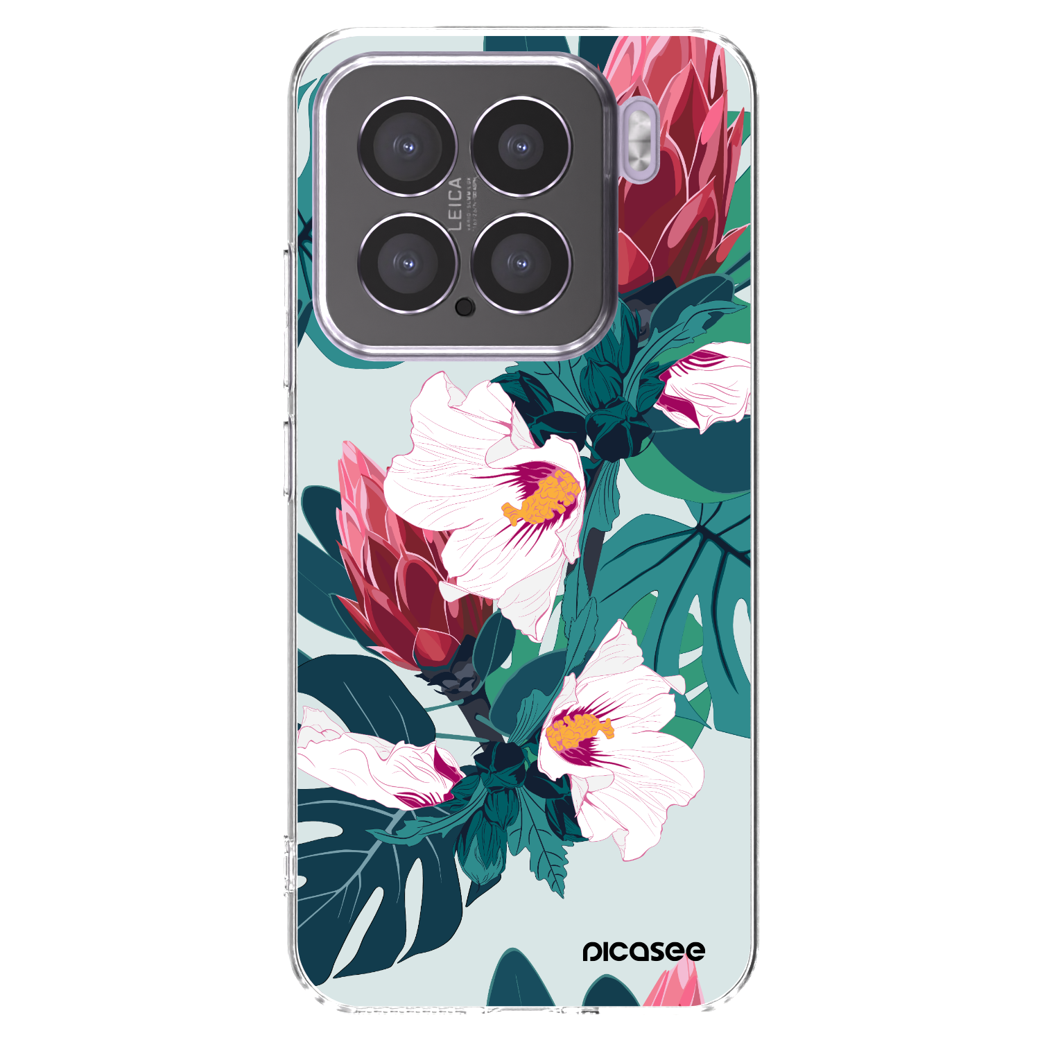 Silikónový prehľadný obal pre Xiaomi 15 - Rhododendron