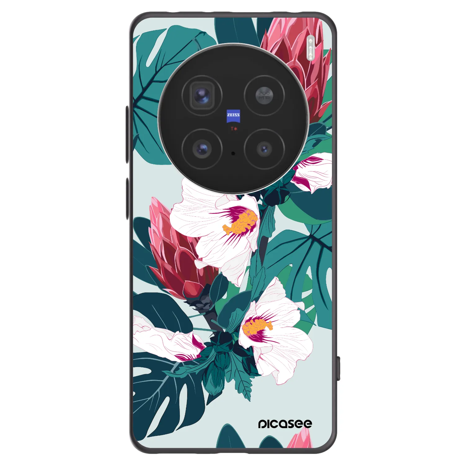 Picasee silikónový čierny obal pre Vivo X200 Pro - Rhododendron