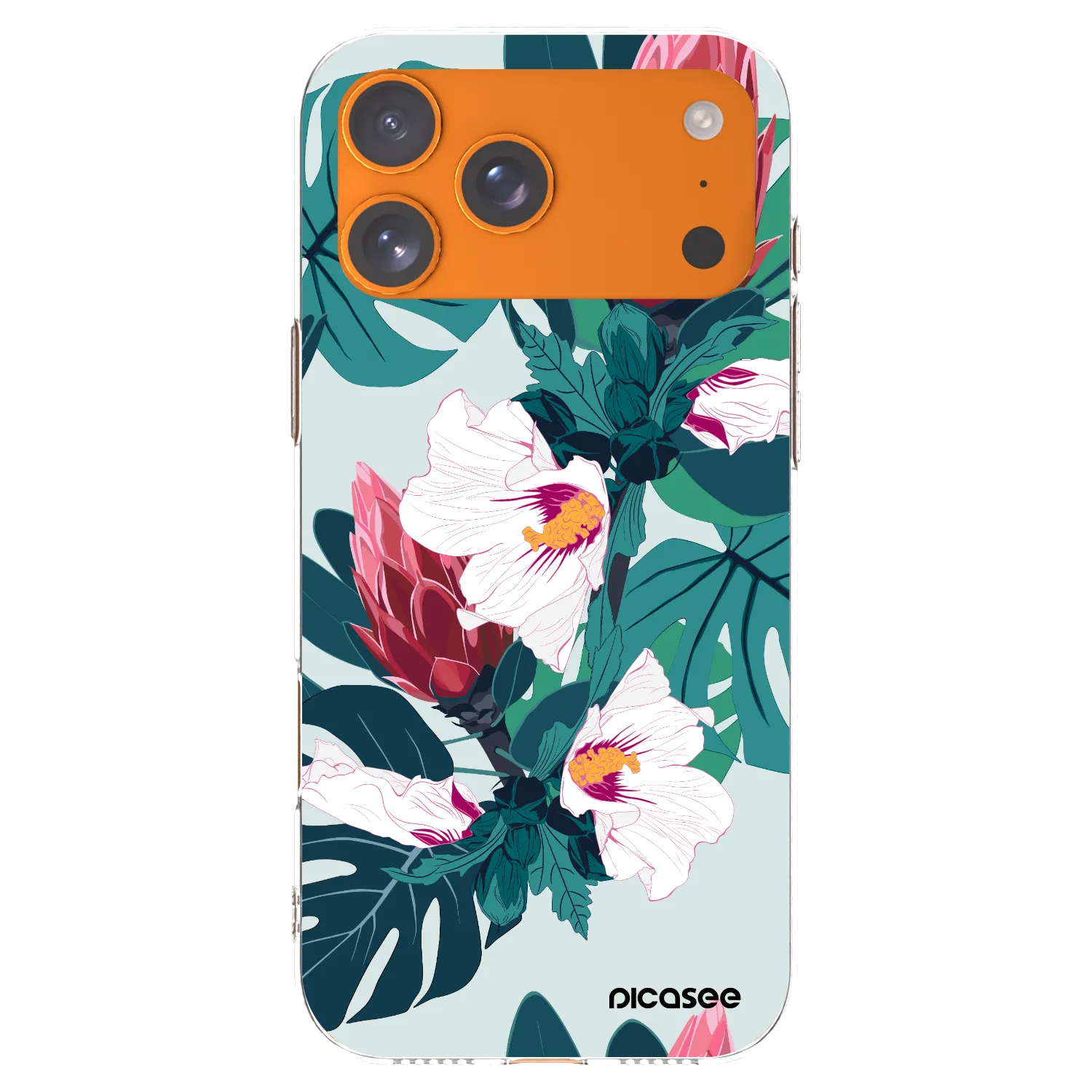 Picasee silikónový prehľadný obal pre Apple iPhone 17 Pro Max - Rhododendron
