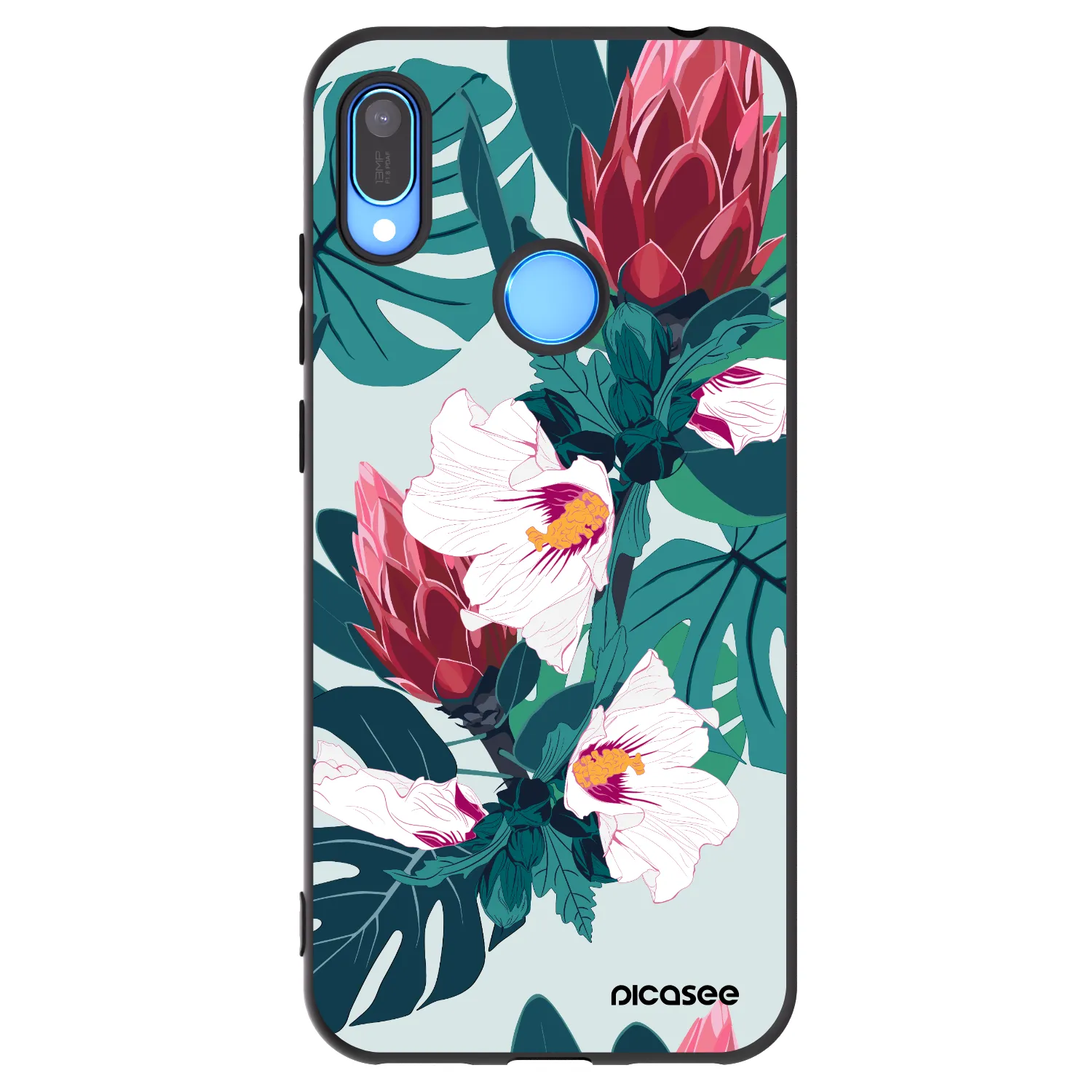 Picasee silikónový čierny obal pre Huawei Y6 2019 - Rhododendron