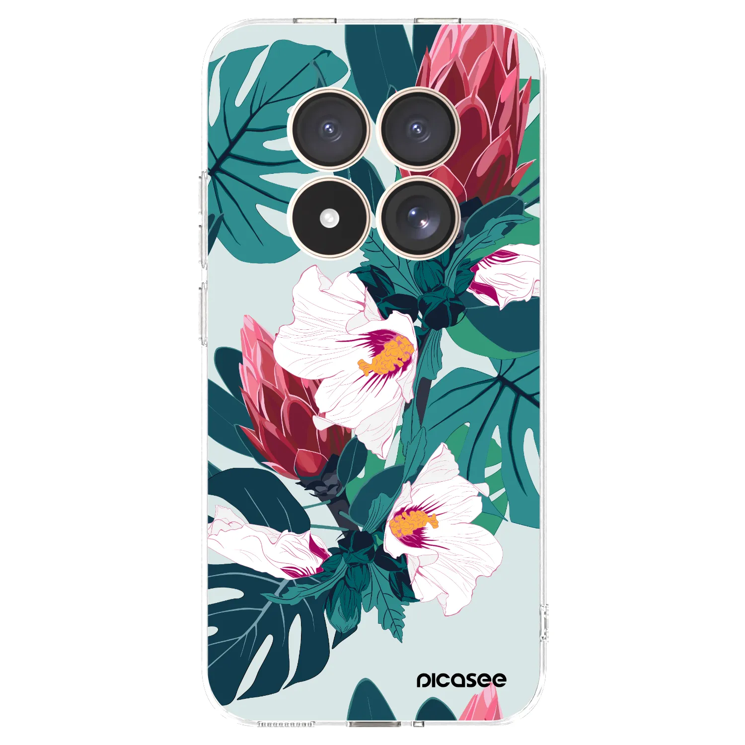 Picasee silikónový prehľadný obal pre Xiaomi Redmi Note 15 Pro 4G - Rhododendron