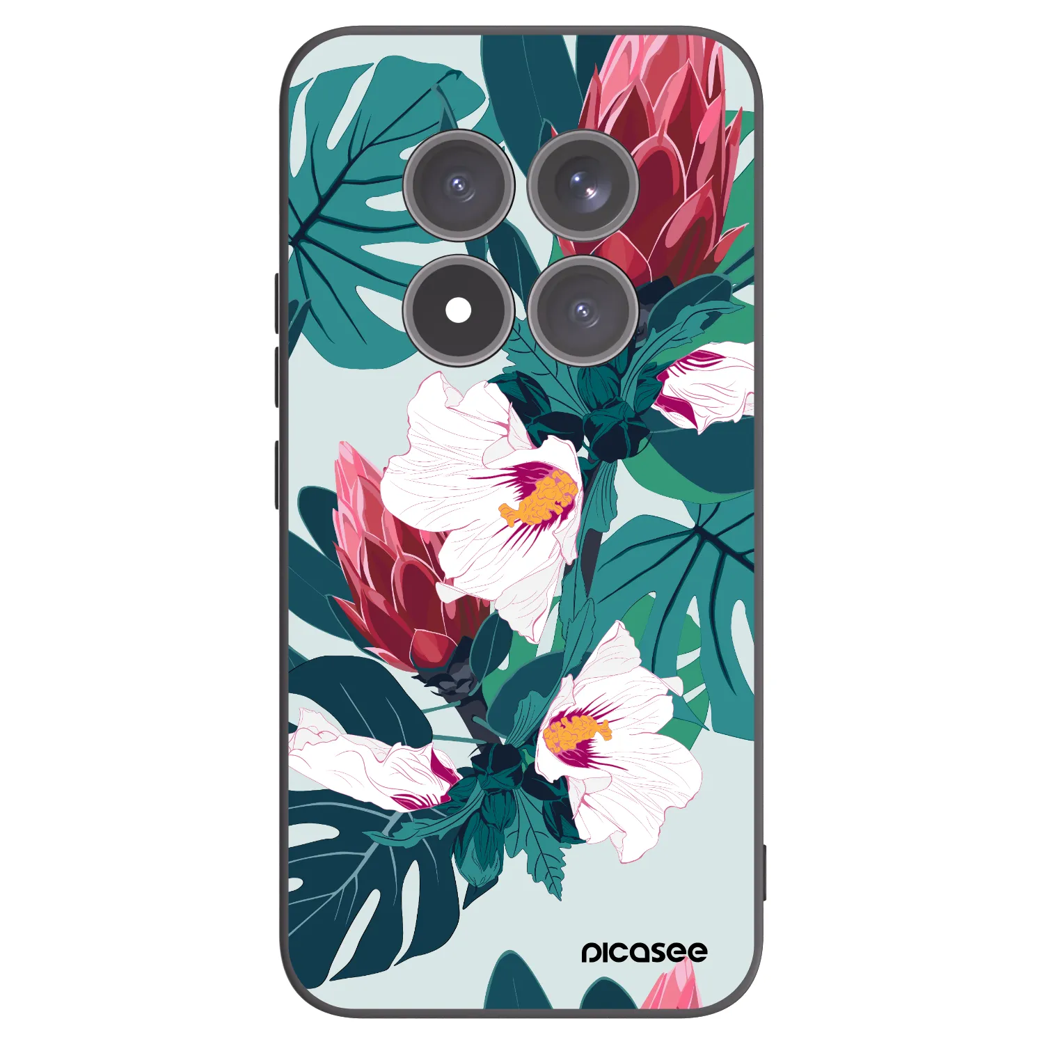 Silikónový čierny obal pre Xiaomi Redmi Note 15 Pro+ - Rhododendron