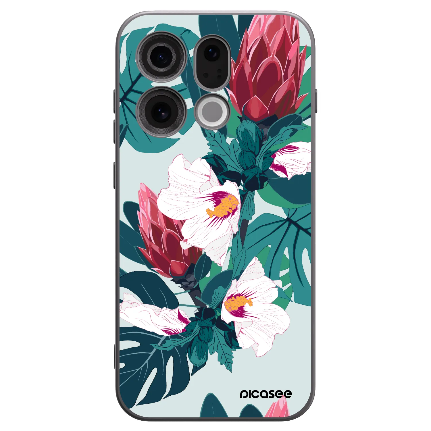Picasee silikónový čierny obal pre OPPO Find X9 - Rhododendron
