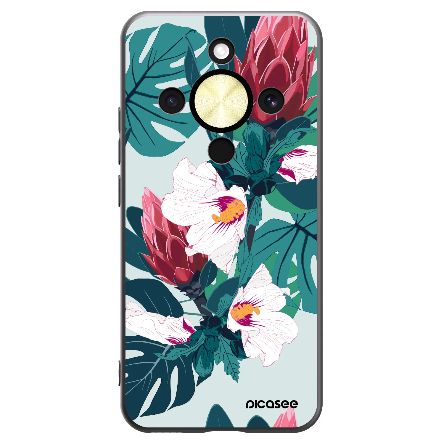 Picasee silikónový čierny obal pre Honor Magic8 Lite 5G - Rhododendron