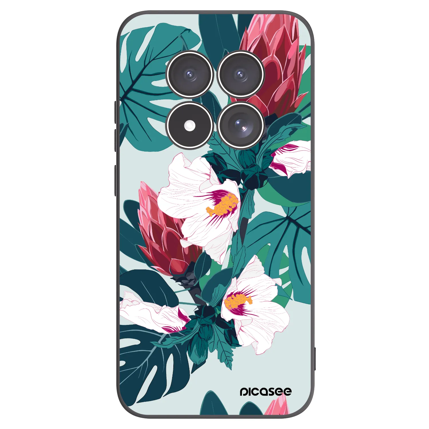 Picasee silikónový čierny obal pre Xiaomi Redmi Note 15 Pro 5G - Rhododendron