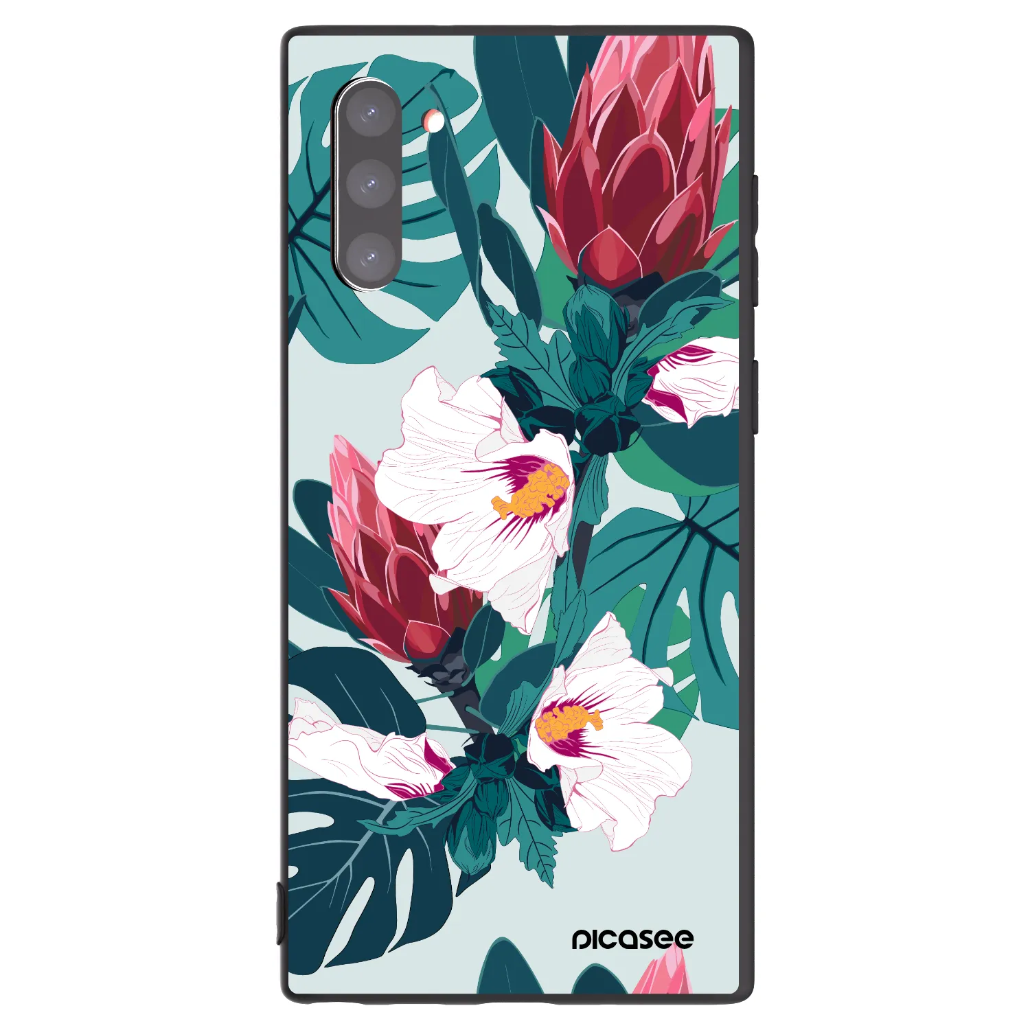 Picasee silikónový čierny obal pre Samsung Galaxy Note 10 N970F - Rhododendron