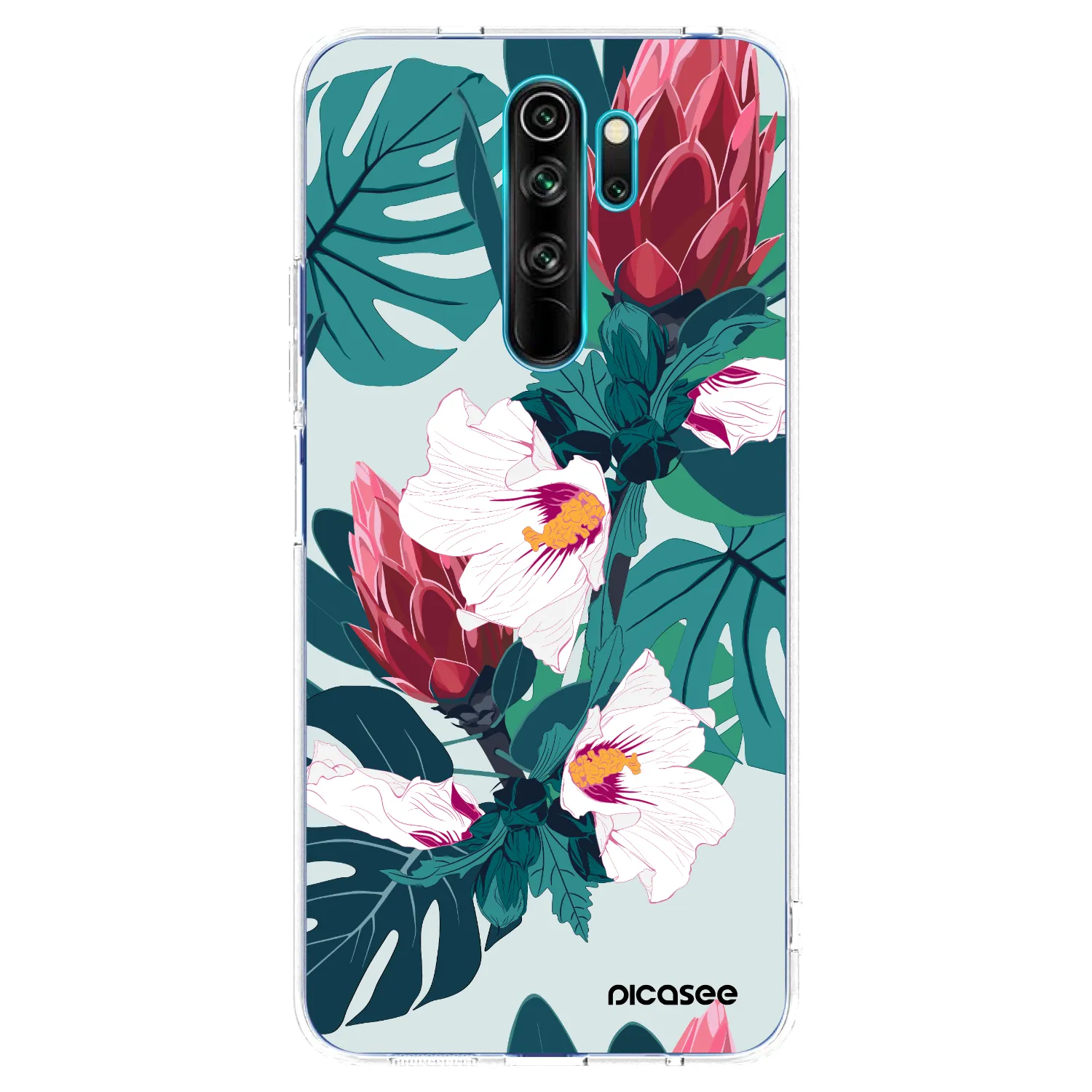 Picasee silikónový prehľadný obal pre Xiaomi Redmi Note 8 Pro - Rhododendron