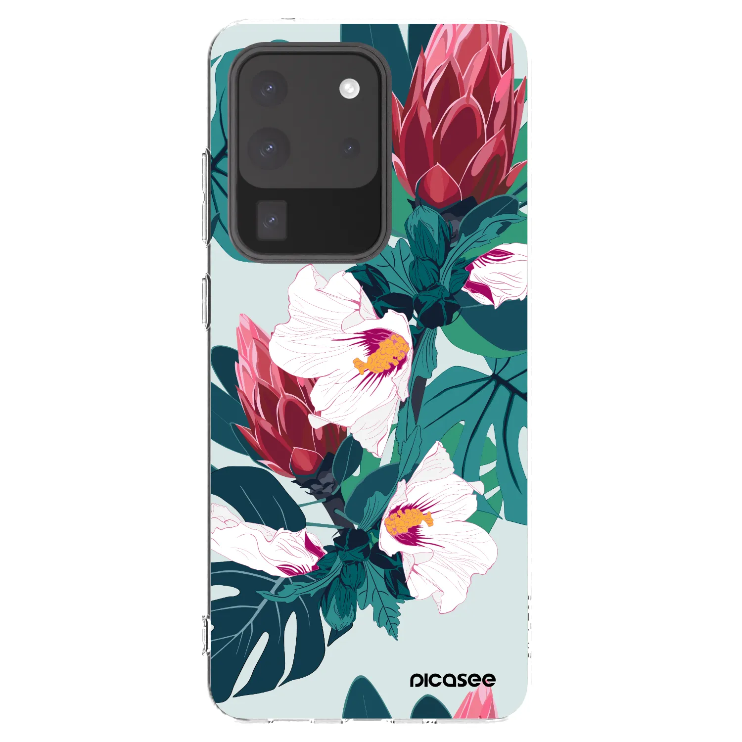 Picasee silikónový prehľadný obal pre Samsung Galaxy S20 Ultra 5G G988F - Rhododendron