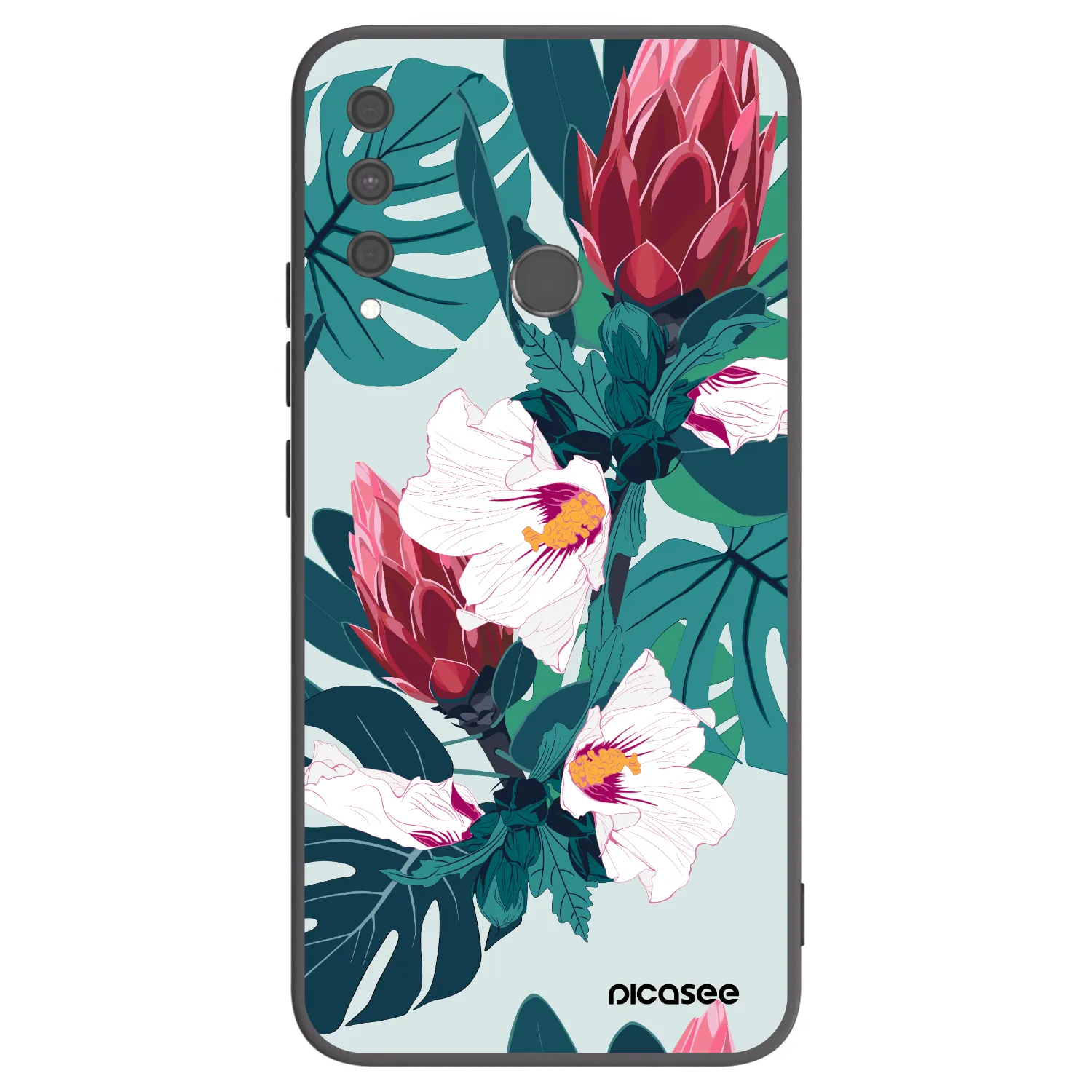 Picasee silikónový čierny obal pre Huawei P40 Lite E - Rhododendron
