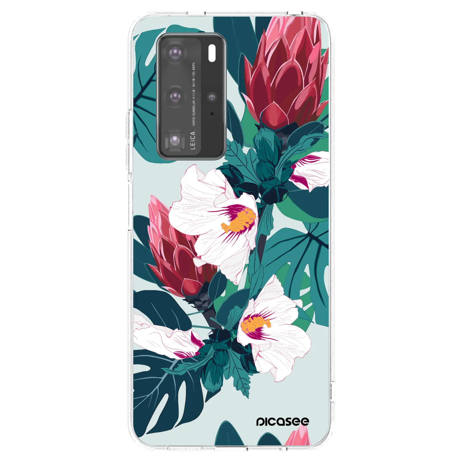 Picasee silikónový prehľadný obal pre Huawei P40 Pro - Rhododendron