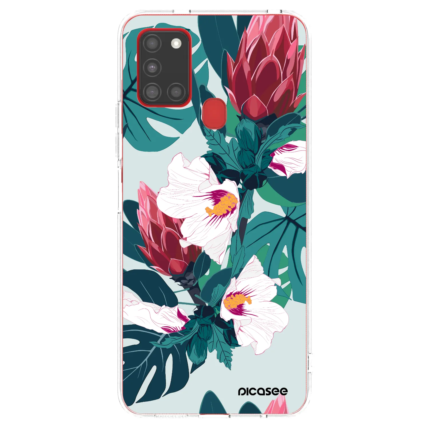Picasee silikónový prehľadný obal pre Samsung Galaxy A21s - Rhododendron