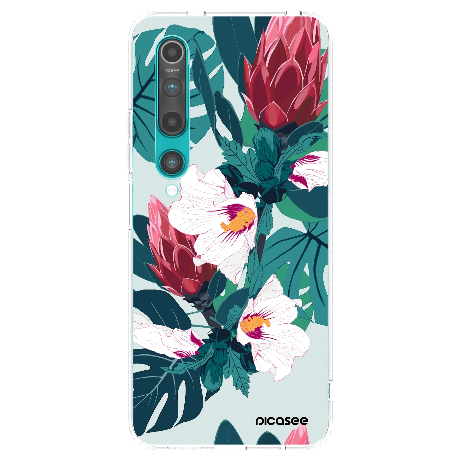 Picasee silikónový prehľadný obal pre Xiaomi Mi 10 - Rhododendron