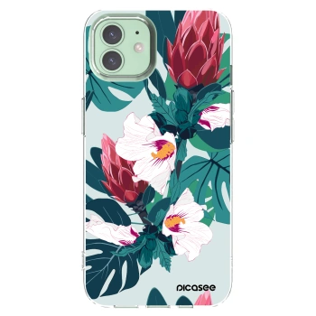 Picasee silikónový prehľadný obal pre Apple iPhone 12 - Rhododendron