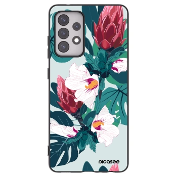 Picasee silikónový čierny obal pre Samsung Galaxy A52 5G A525F - Rhododendron