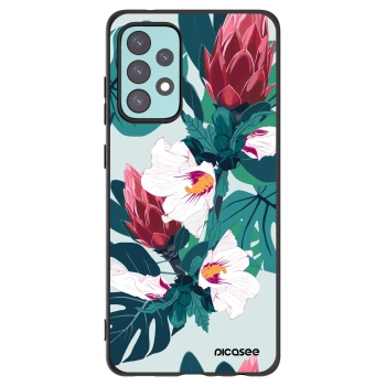 Picasee silikónový čierny obal pre Samsung Galaxy A72 A725F - Rhododendron