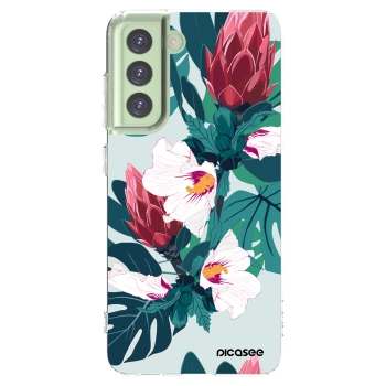 Picasee silikónový prehľadný obal pre Samsung Galaxy S21 FE 5G - Rhododendron