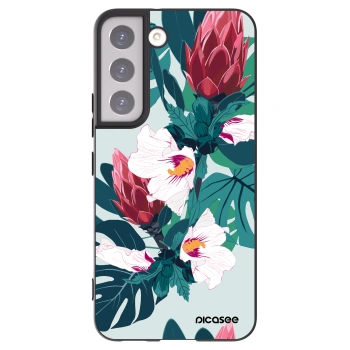 Picasee silikónový čierny obal pre Samsung Galaxy S22 5G - Rhododendron