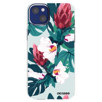Picasee silikónový prehľadný obal pre Apple iPhone 14 Plus - Rhododendron