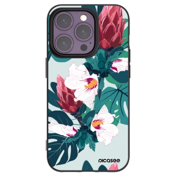 Picasee silikónový čierny obal pre Apple iPhone 14 Pro - Rhododendron