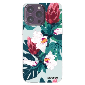 Picasee silikónový prehľadný obal pre Apple iPhone 14 Pro Max - Rhododendron