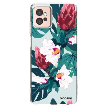 Picasee silikónový prehľadný obal pre Motorola Moto G32 - Rhododendron