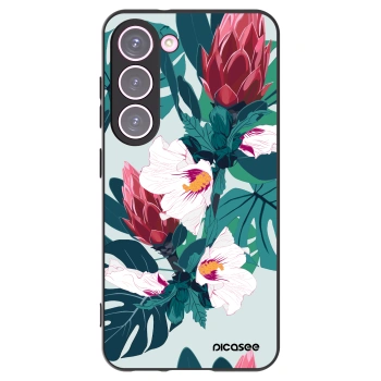 Picasee silikónový čierny obal pre Samsung Galaxy S23 5G - Rhododendron