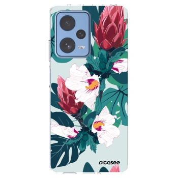 Picasee silikónový prehľadný obal pre Xiaomi Redmi Note 12 Pro 5G - Rhododendron