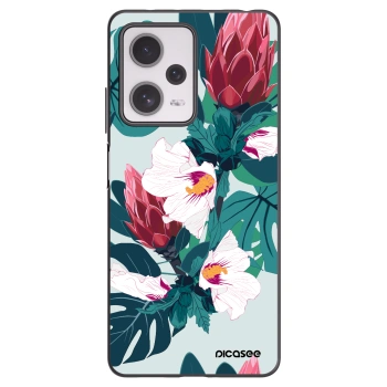Picasee silikónový čierny obal pre Xiaomi Redmi Note 12 Pro+ 5G - Rhododendron