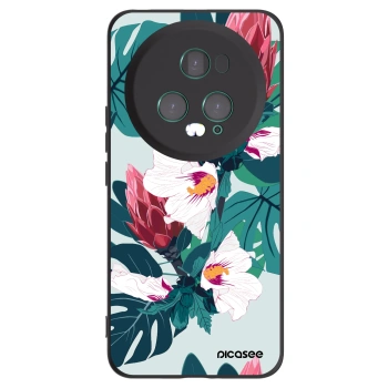 Picasee silikónový čierny obal pre Honor Magic5 Pro - Rhododendron