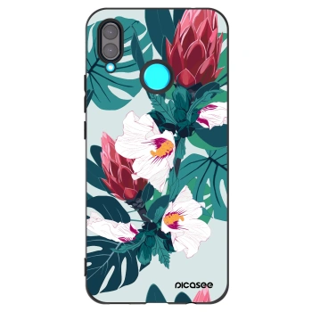 Picasee silikónový čierny obal pre Huawei Nova 3 - Rhododendron
