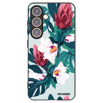 Picasee silikónový čierny obal pre Samsung Galaxy S24 S921B 5G - Rhododendron