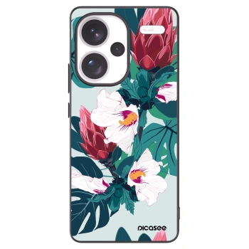 Picasee silikónový čierny obal pre Xiaomi Redmi Note 13 Pro+ 5G - Rhododendron