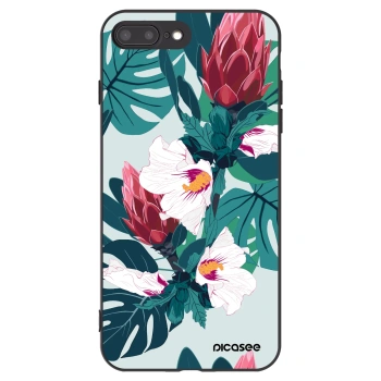 Picasee silikónový čierny obal pre Apple iPhone 7 Plus - Rhododendron