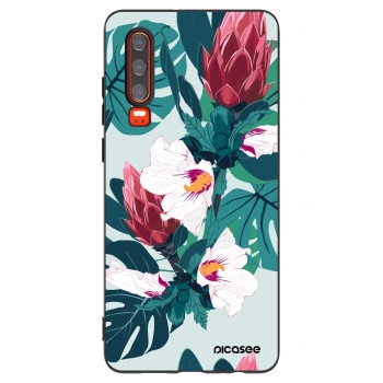 Picasee silikónový čierny obal pre Huawei P30 - Rhododendron
