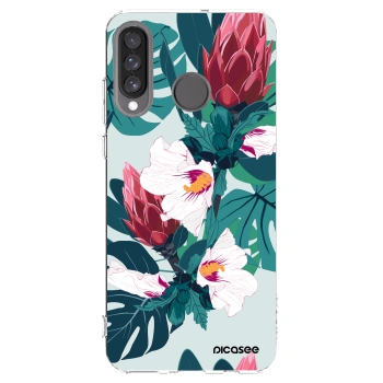 Picasee silikónový prehľadný obal pre Huawei P30 Lite - Rhododendron