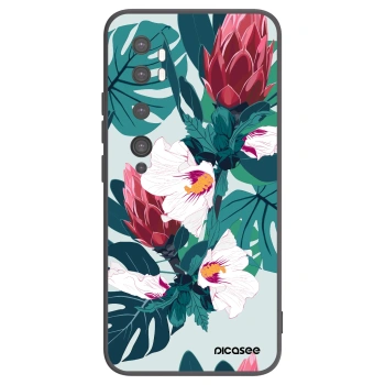 Picasee silikónový čierny obal pre Xiaomi Mi Note 10 (Pro) - Rhododendron