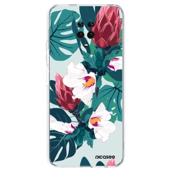 Picasee silikónový prehľadný obal pre Xiaomi Redmi Note 9S - Rhododendron