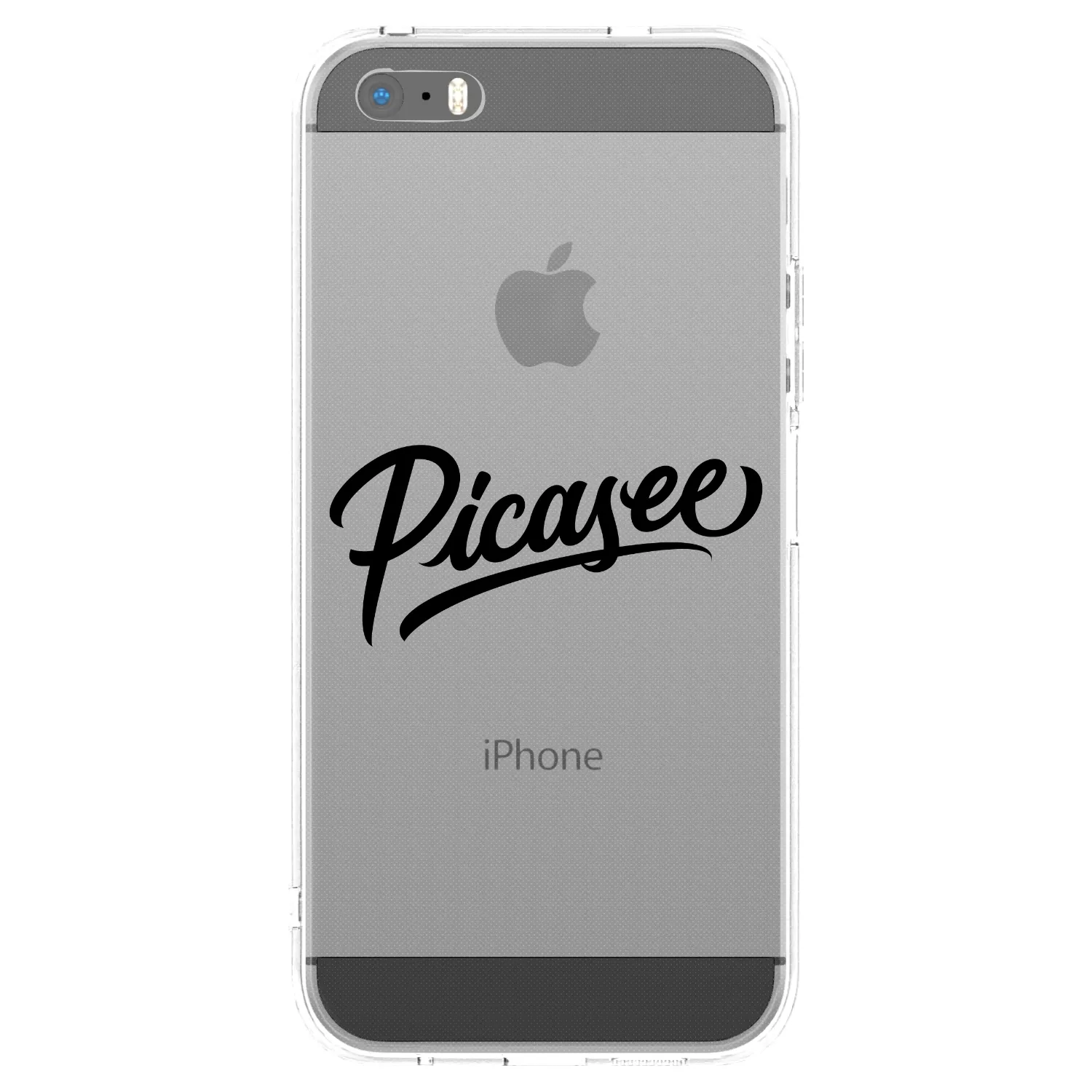 Picasee silikónový prehľadný obal pre Apple iPhone 5/5S/SE - Picasee - old logo - black