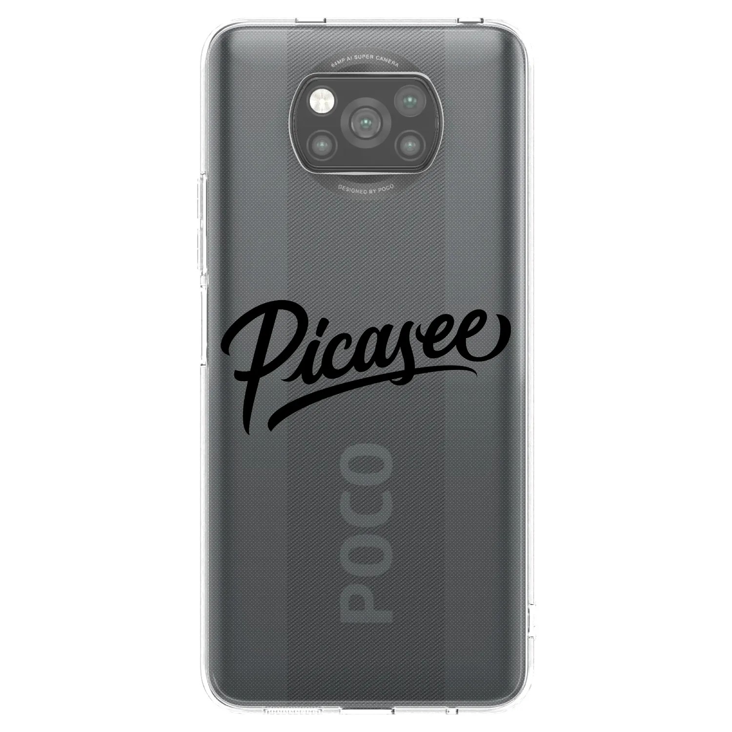 Picasee silikónový čierny obal pre Xiaomi Poco X3 - Picasee - old logo - black