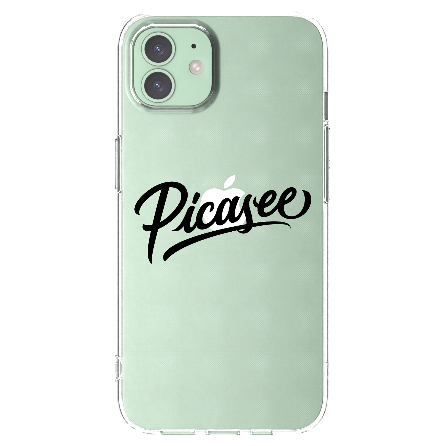 Picasee silikónový prehľadný obal pre Apple iPhone 12 - Picasee - old logo - black