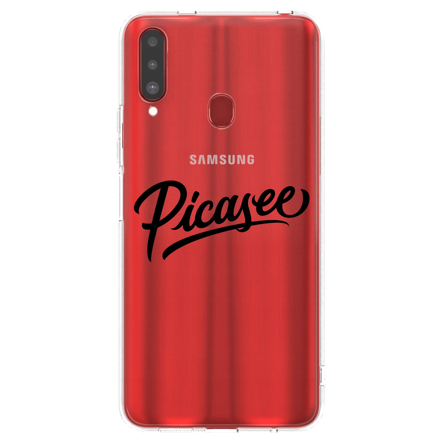 Picasee silikónový prehľadný obal pre Samsung Galaxy A20s - Picasee - old logo - black