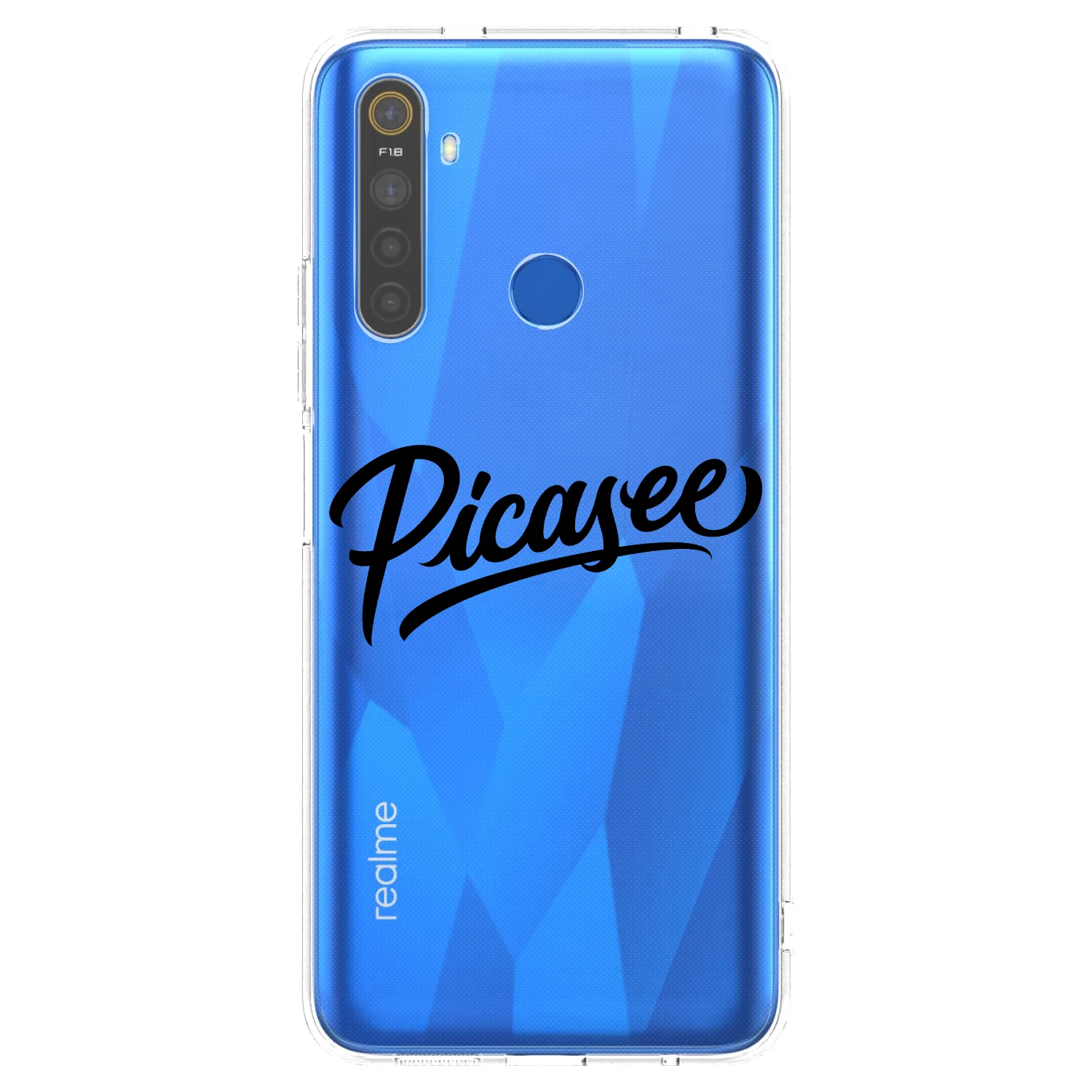 Picasee silikónový prehľadný obal pre Realme 5 - Picasee - old logo - black