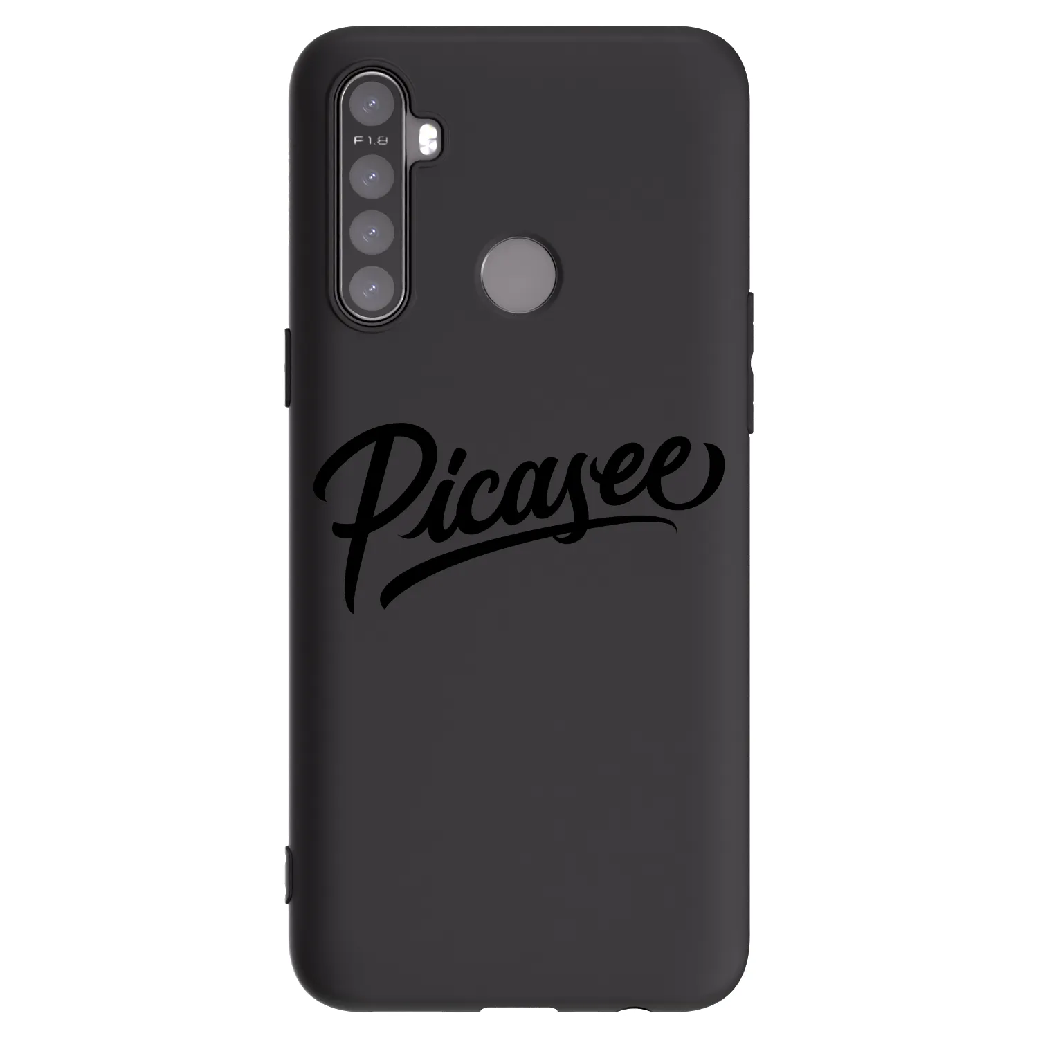 Picasee silikónový čierny obal pre Realme 5 - Picasee - old logo - black